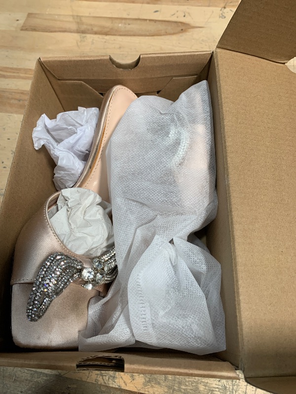 Photo 1 of *SMALL* VETASTE Women's Heeled Sandals Square Open Toe Double Bow Satin Mules Heels Wedding Party Slip on Stilettos