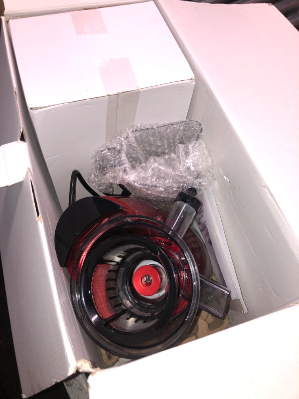 Photo 1 of ***MISSING PARTS***

Cold Press Juicer Machine, SiFENE Slow Masticating Juicer, 83mm Wide Chute for Whole Fruits Vegetables, Easy to Clean, High Yield, Non BPA, Red