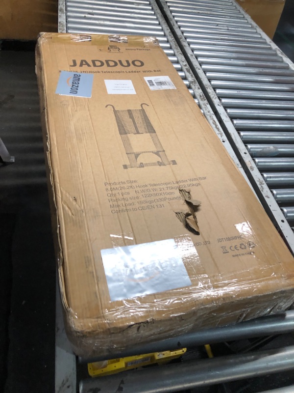 Photo 1 of ****PARTS ONLY ****JADDUO Telescoping Ladder,26.2 FT Extension Ladder,Aluminum Lightweight Telescopic Ladder with 2 Triangle Stabilizers, Telescoping Attic Ladders RV Ladders for Travel