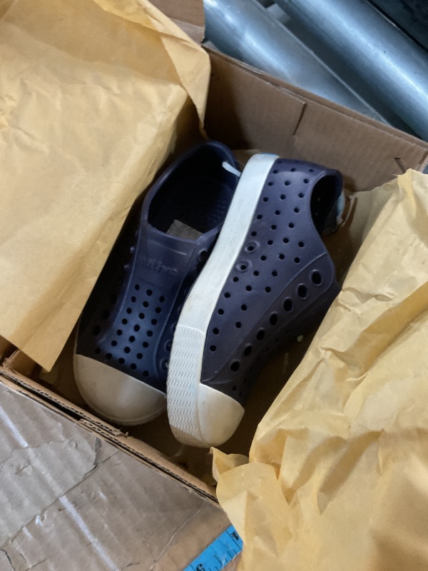 Photo 1 of ***(HEAVILY USED/ MINOR DAMAGE)***Native Shoes - Jefferson Child, Regatta Blue/Shell White, C8 M US