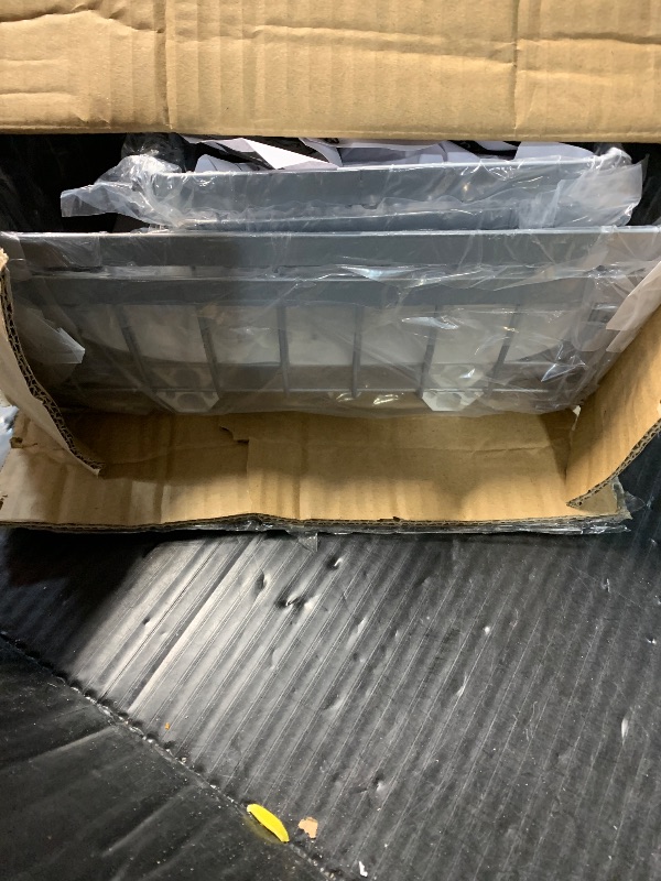 Photo 1 of (missing screws) Under Sink Organizer, 2 Packs 2 Tier Under Sink Organizers and Storage, Slide out Pull out Cabinet Organizer Shelf, Metal Sliding Drawer for Kitchen Bathroom Pantry Closet Rack(Grey)