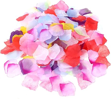 Photo 1 of ***PARTIAL SET - PRICE ADJUSTED*** Artificial Rose Petals Fake Petal Flower Decoration for Wedding Party Silk Flower Rose Petals Multicolor Flower Petals for Flower Girl Basket, Valentine's Day, Parties (10 Colors)