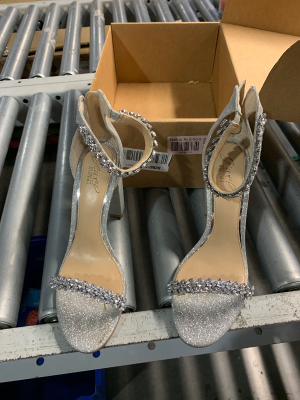Photo 1 of ***(HEAVILY USED/ MINOR DAMAGE)***Jewel Badgley Mischka Mayra Ankle Strap Evening Shoe size 10