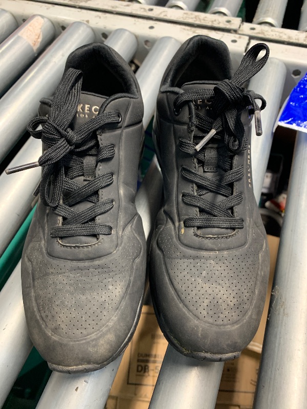 Photo 1 of (see images for damage) Skechers womens Skecher Street Women's Uno - Stand on Air Sneaker, Black/Black, 8.5 Wide US