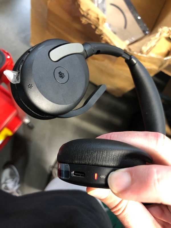 Photo 1 of (MISSING USB) (PARTIAL SET) Jabra Evolve2 65 Flex Wireless Stereo Headset - Bluetooth, Noise-Cancelling ClearVoice Technology & Hybrid ANC - Certified for Microsoft Teams - Black