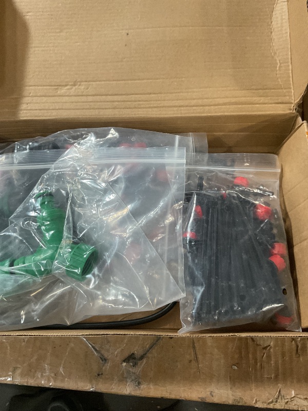 Photo 1 of (missing hose) Garden Automatic Irrigation System 164FT 200 Pack Drip Irrigation Kit 1/4" Blank Distribution Tubing Watering Drip Kit 