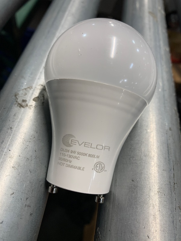 Photo 1 of (see images) evelor GU24 LED Light Bulb,60 Watt Equivalent Daylight White 5000K,Non-Dimmable,Efficient 9W