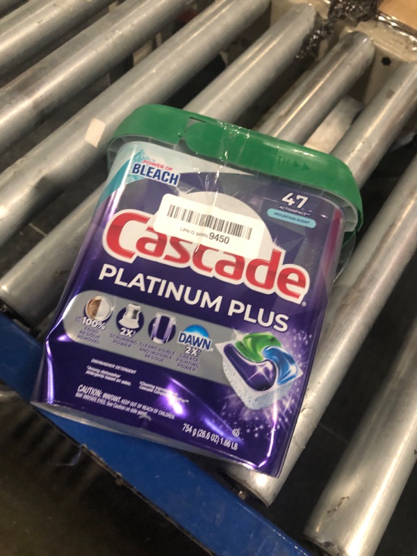Photo 1 of **MISSING SOME PODS**Cascade Platinum Plus Dishwasher Pods, Dishwasher Detergent, Dish Detergent Soap, Mountain, 47 Count