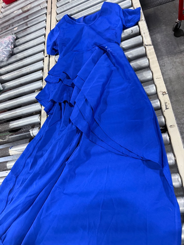 Photo 1 of Aupuls Cocktail Dress Womens Empire Waist Wedding Guest Long Evening Modest Dresses 2025 G015 RoyalBlue XL