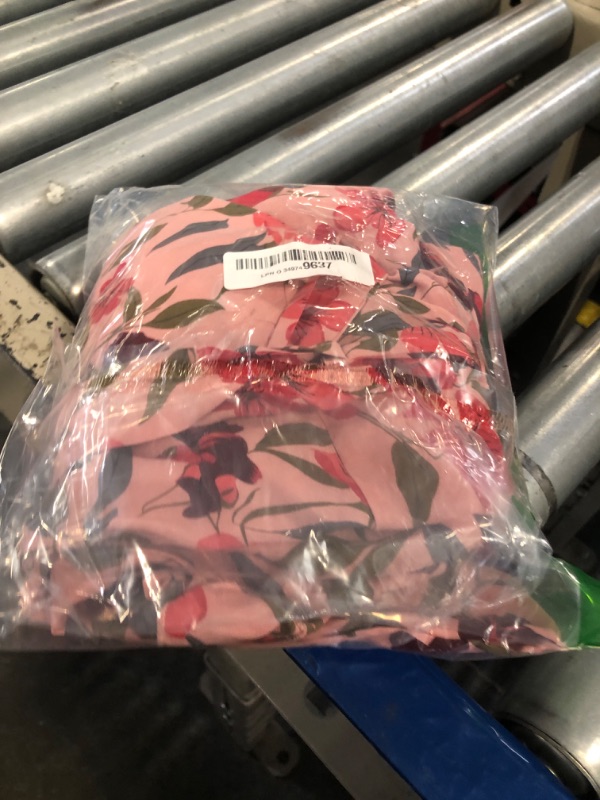 Photo 1 of ANRABESS Women's Summer Casual Floral Dress Ruffle Cap Sleeve V Neck 2025 Vacation Flowy Beach Midi Long Dresses with Belt Pink Red Floral Small
