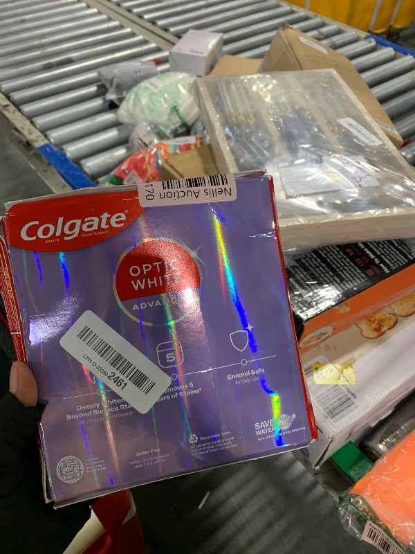 Photo 1 of ** sealed**
Colgate Optic White Advanced Hydrogen Peroxide Toothpaste, Teeth Whitening Toothpaste Pack, Enamel-Safe Formula, Helps Remove Tea, Coffee, and Wine Stains, Sparkling White, 3 Pack, 3.2 oz