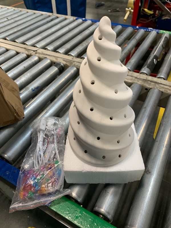 Photo 1 of  WHITE CERAMIC CHRISTMAS TREE 