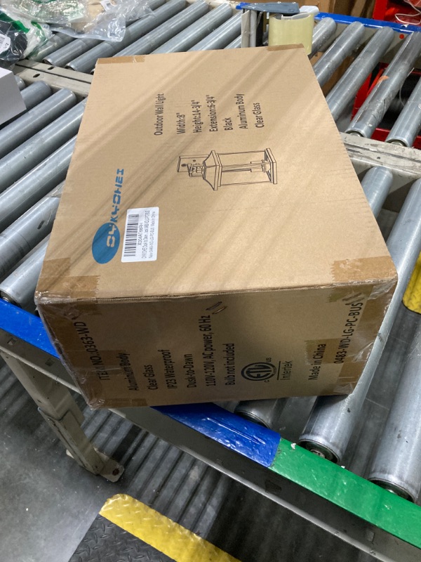 Photo 1 of OYKYOHEI Exterior Lighting Fixtures,15" Outdoor Wall Light,Black Outdoor Sconces,Dusk to Dawn Large 2-Light Outside Porch Light Modern Lighting with Clear Glass Shade for Front Door, Porch, Garage