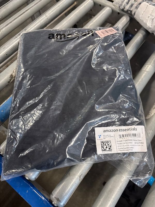 Photo 1 of Amazon Essentials Men's Classic-Fit Wrinkle-Resistant Flat-Front Chino Pant (Available in Big & Tall), Black, 36W x 34L     