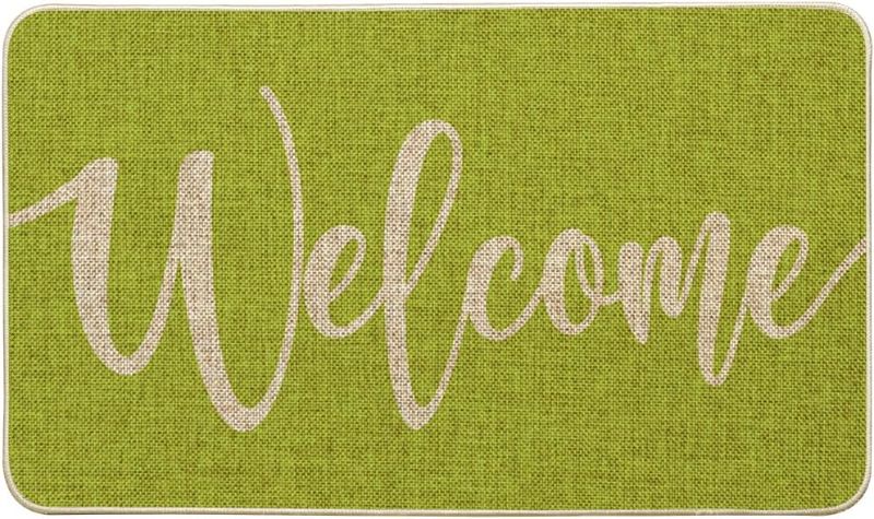 Photo 1 of Artoid Mode Green Welcome Spring Doormat, Home Summer Decor Switch Rug Door Mat Floor Mat 17x29 Inch
