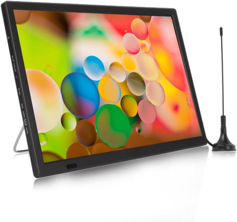 Photo 1 of Yoidesu 16 Inch Portable LED TV, 1080P Digital TV with ATSC Tuner, Rechargeable Car TV LED Monitor Widescreen Television, , USB, in, Display Monitor Analog TV ATV with Stand