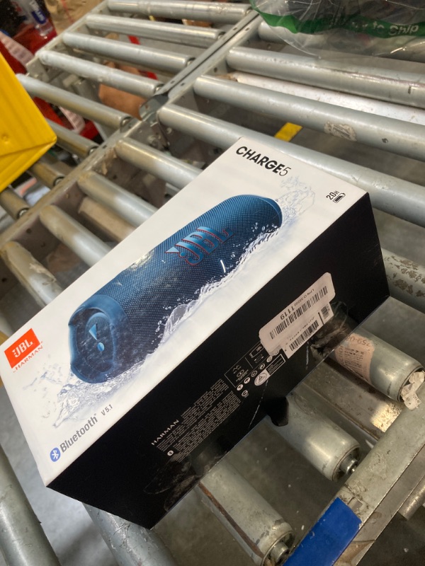 Photo 1 of JBL CHARGE 5 - Portable Waterproof (IP67) Bluetooth Speaker with Powerbank USB Charge out, 20 hours playtime, JBL Partyboost (Blue)