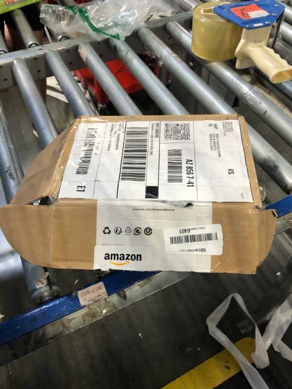 Photo 1 of Amazon Basics Straight Door Lever, Passage, Satin Nickel, 1-Pack