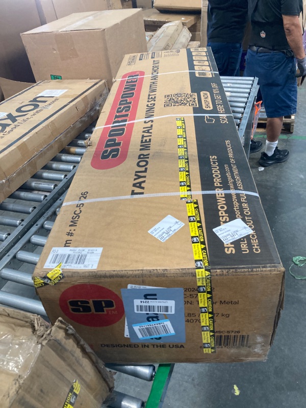 Photo 1 of Sportspower Taylor Galvanized Metal Swing Set (6 Year Warranty): Blow Molded Swing+Standing Swing, Teeter Totter, Saucer Swing+5' Wavy Slide, EXCEEDS ASTM Standards*4pc Anchor Kit*