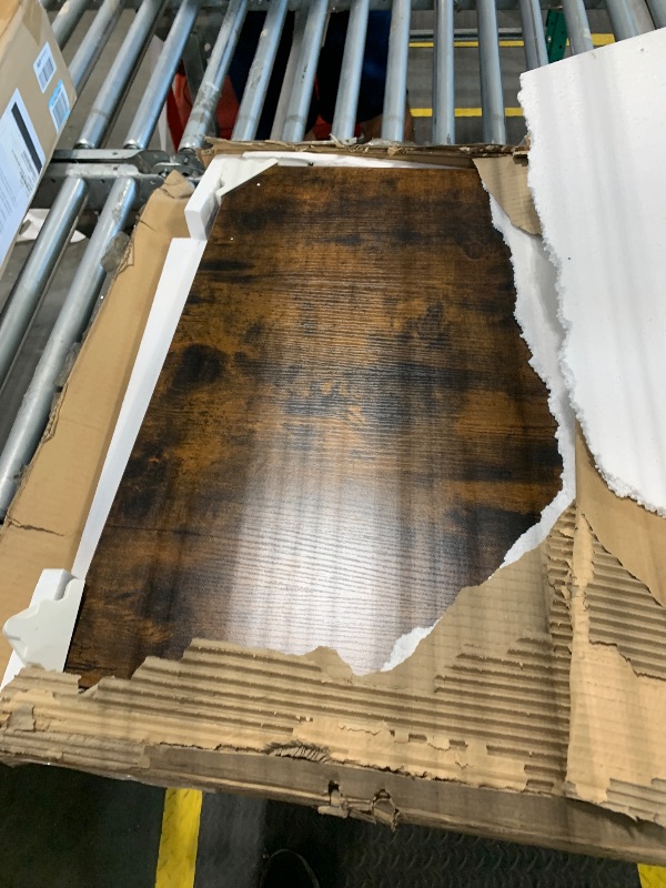 Photo 1 of AWQM Bar Table and Chairs Set Industrial Counter Height Pub Table with 4 Chairs Bar Table Set 5 Pieces Dining Table Set Home Kitchen Breakfast Table, Rustic Brown