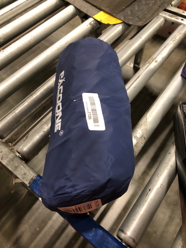 Photo 1 of PACOONE Camping Sleeping Pad with Compass, Ultralight Inflatable Sleeping Mat with Pillow, Built-in Foot Pump, Portable Camping Air Mattress for Backpacking Hiking Traveling Tent (Blue)