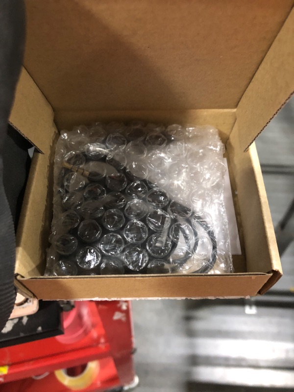 Photo 1 of Amazon Basics 3.5mm Jack Wired Earbuds with Microphone, In Ear Headphones, 4.2 ft long cable, S/M/L Ear Tips, Black
