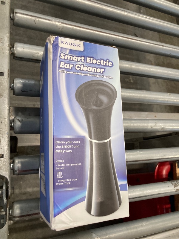 Photo 1 of KAUGIC Upgraded Ear Wax Removal with One-Piece Waste Tank, Safe Ear Cleaner with Water Temperature Sensor, FSA HSA Store Eligible Effective Ear Irrigation Kit & USB-C Cable, IPX7, Black