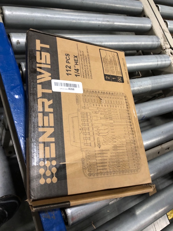 Photo 1 of ENERTWIST Drill Bit Set, 112-Pieces 1/4" Hex Shank Impact Driver Bits and Screwdriver Bits Set Assorted in Tough Case for Wood Metal Cement Drilling and Screw Driving, ET-DBA-112