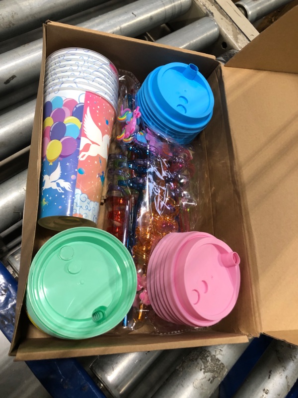 Photo 1 of ***eight(8) only***
Maxcheck 24 Sets 16 oz Unicorn Cups Birthday Party Favors with Colorful Lids and Straws for Birthday Decorations Rainbow Plastic Cups Reusable Plastic Straws for Party