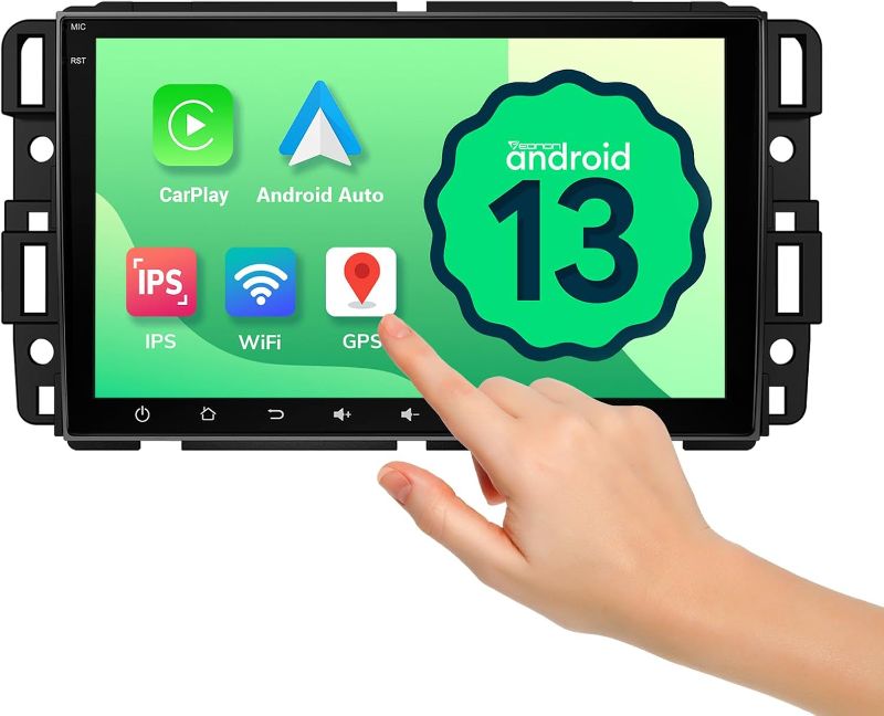 Photo 1 of Eonon Android 13 Car Stereo Compatible with GMC/Chevy/Buick, Wireless CarPlay & Android Auto, 8 Inch Touchscreen Car Radio, SWC, Bluetooth, Navigation, Rear Camera, 2G+32G-GMA13
