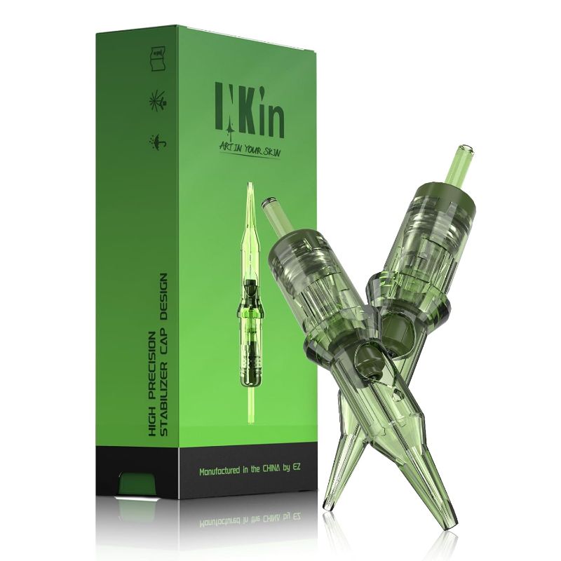 Photo 1 of  Tattoo Cartridge Needles, Professional Tattoo Needles With Re-Define Precision #12 Standard 0.35mm Round Liner 9RL, Upgraded Design Durable Needle Cartridges for Tattooing 
