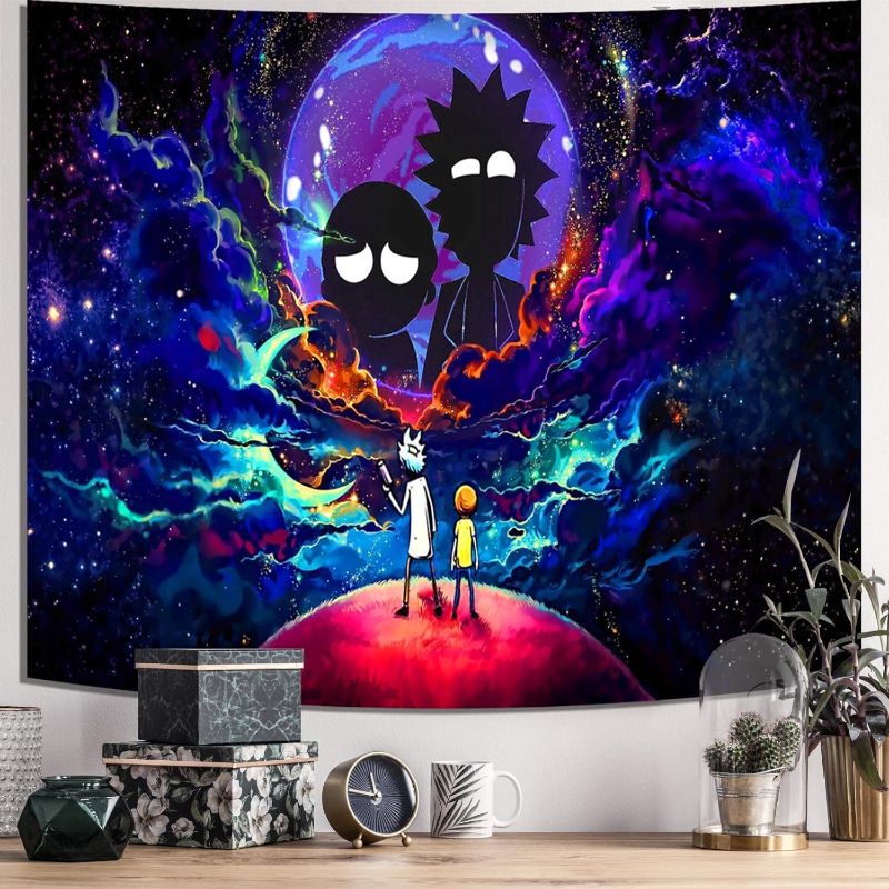 Photo 1 of Atrippy Anime Wall Tapestry for Bedroom, Trip-py Posters Space Wall Tapestry for Men, Cool Black Aesthetic, Hippie Room Decor Wall Hanging Art for Girl Boys...
Color:Anime