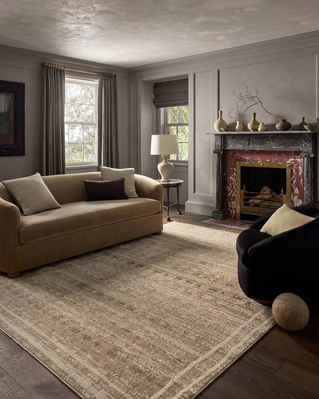 Photo 1 of Loloi Jeremiah Brent Bleecker Collection BLE-07 Khaki/Natural 9'-2" x 13' Area Rug
