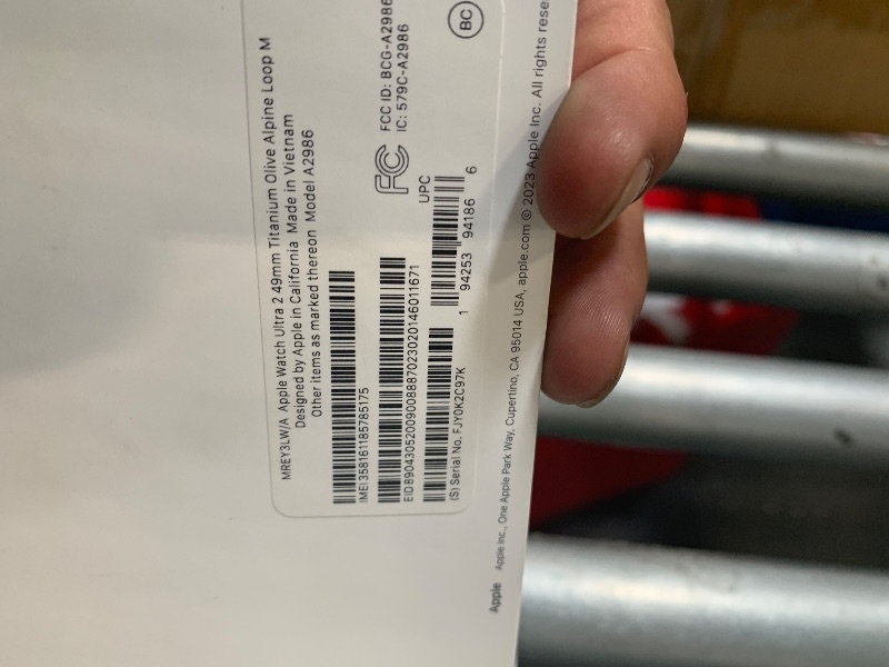 Photo 1 of **LOCKED**Apple Watch Ultra 2 [GPS + Cellular 49mm] Smartwatch with Rugged Titanium Case & Olive Alpine Loop Medium. Fitness Tracker, Precision GPS, Action Button, Extra-Long Battery Life