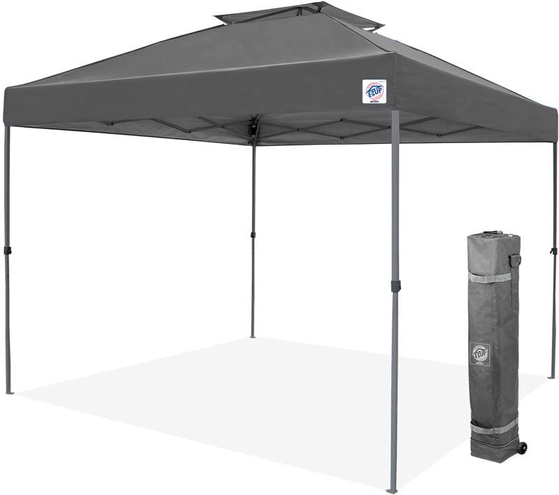 Photo 1 of 
E-Z UP Patriot ONE-UP Technology Vented Shelter, 10' x 10', Steel Grey