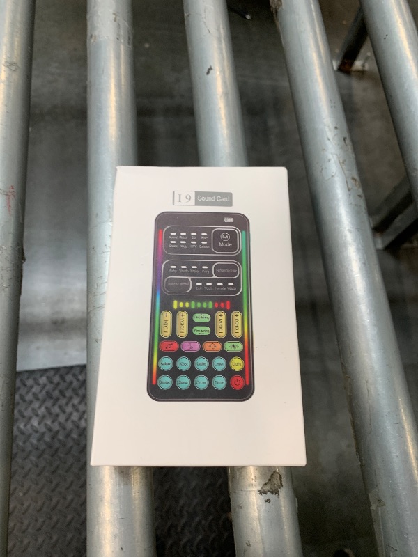 Photo 1 of Portable Voice Changer, 2rd Generation i9 Live Sound Card, Cool Lights Sound Board - Voice Disguiser/Modulator for PS4/PS5/Xbox One/PC/Phone/Laptops with Adjustable Voice Functions