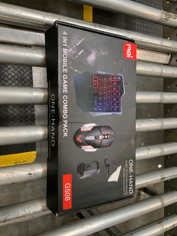 Photo 1 of    Half Hand Gaming Keyboard and Mouse Combo Laelr 35 Keys PUBG Wired Mechanical RGB Backlit Keyboard with Wrist Rest Wired Gaming Mouse Converter for Android iOS Phone Game Not Support iOS 13.4 & Above