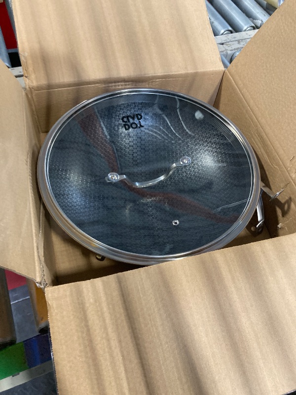 Photo 1 of DOTCLAD Wok pan,Hybrid 13 inch Wok with Lid, PFOA Free Cookware,non stick Stainless Steel Woks & Stir-fry pans Nonstick, Dishwasher and Oven Safe, Works on Induction