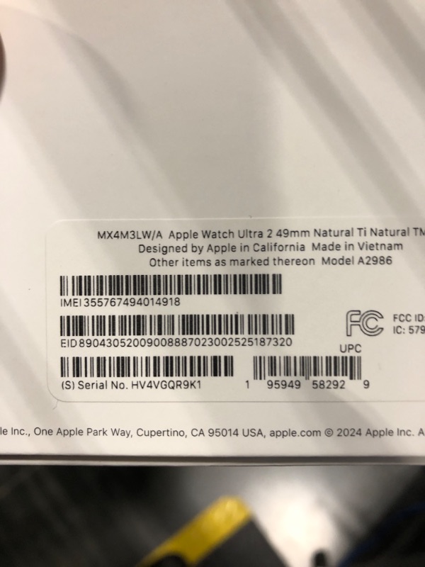 Photo 1 of **LOCKED** Apple Watch Ultra 2 [GPS + Cellular 49mm] Smartwatch, Sport Watch with Natural Titanium Case with Natural Titanium Milanese Loop - Small. Fitness Tracker, Precision GPS, Action Button, Carbon Neutral