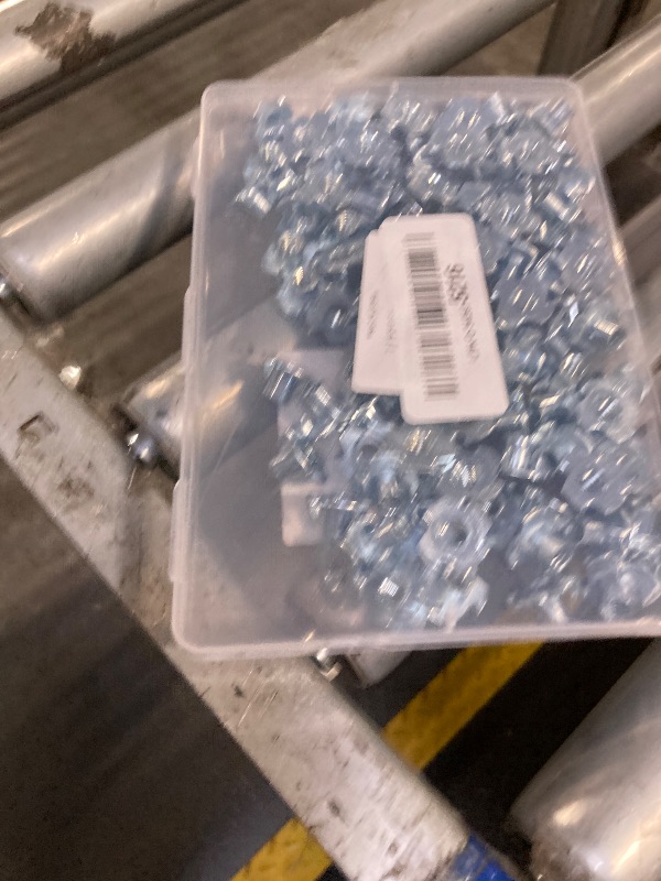 Photo 1 of 1/4"-20 T-Nuts (100 Pack),4 Pronged Tee Nuts for Wood, Rock Climbing Holds, Cabinetry (Carbon Steel, 1/4"-20)
