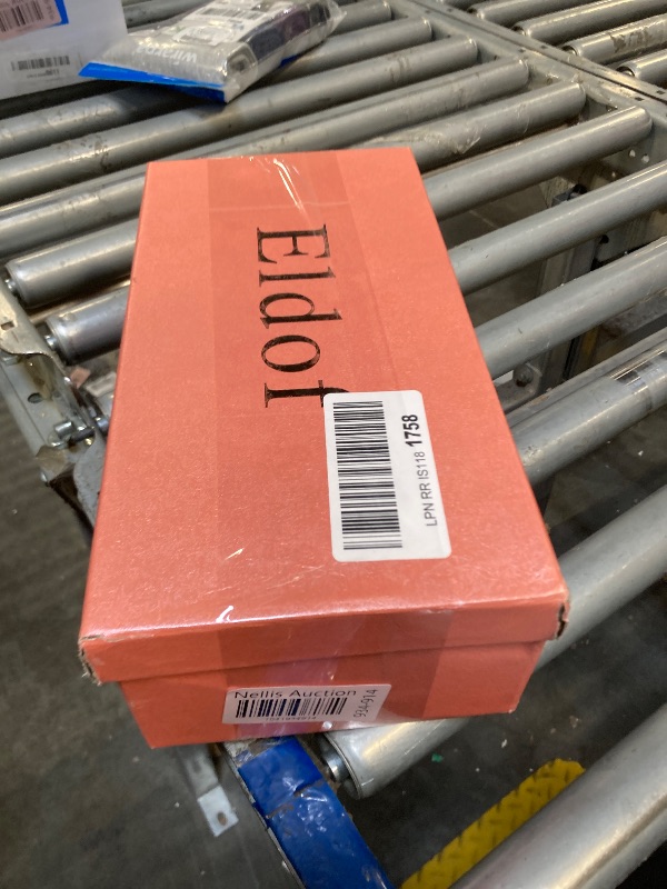 Photo 1 of Eldof Purple Dress Shoes for Women Square Toe Slingback Heel Slip On Stiletto Heels Women Pumps Shoes 4 Inches US Size 7.5