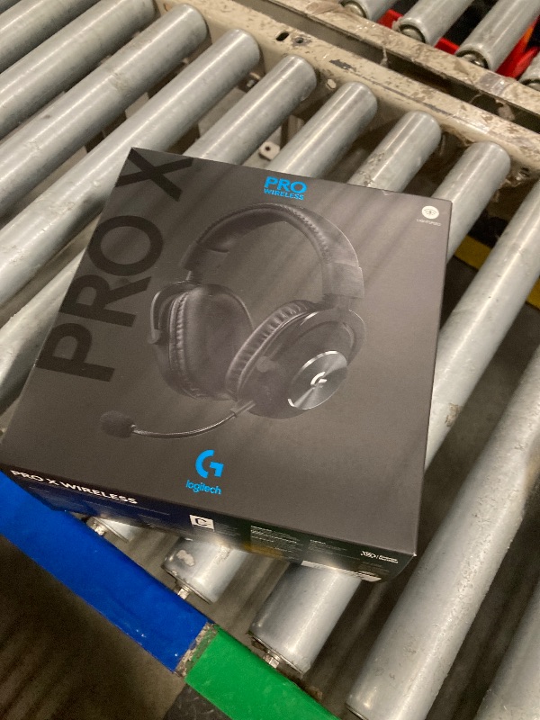 Photo 1 of Logitech G PRO X Wireless Lightspeed Gaming Headset Gen 1: Blue VO!CE Mic Filter Tech, 50 mm PRO-G Drivers, and DTS Headphone:X 2.0 Surround Sound - Black