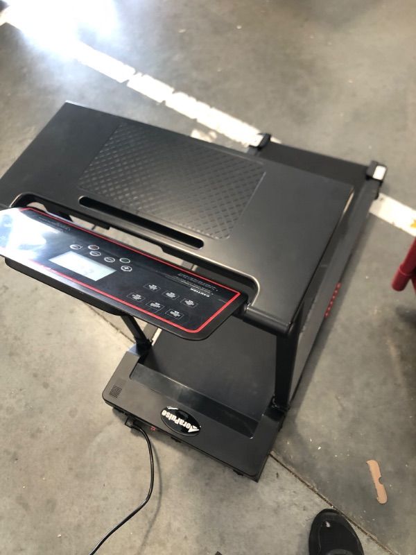 Photo 1 of Foldable Treadmills for Home, 3.0HP Under Desk Folding Compact Small Running Treadmill with 12 Preset Programs LED Display, Desk Treadmill for Office with 320 LBS Capacity
