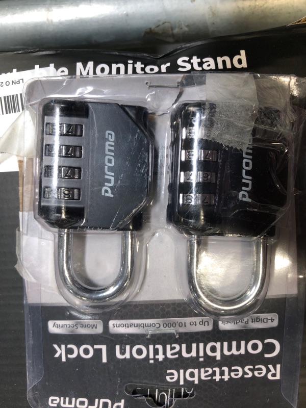 Photo 1 of **LOCKED**Puroma 2 Pack Combination Lock for Locker 4 Digit Outdoor Waterproof Padlock for School, Gym, Sports, Fence, Toolbox, Gate, Case, Outdoor, Hasp Storage (Black)