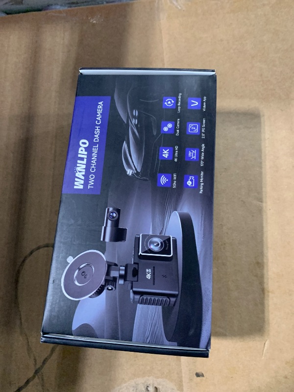 Photo 1 of Dash Cam Front and Rear: 4K Dual Channel Dash Cam - 5GHz WiFi, Dash Camera for Cars with 64GB Card, 2.0" IPS Screen, App Control, G-Sensor, Loop Recording, 170° Wide Angle, Night Vision, Parking Mode