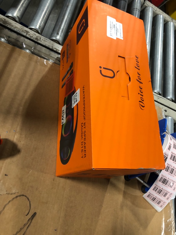 Photo 1 of JYX Karaoke Machine with Dual Microphones and Dazzling Lights,IPX5 Waterproof Bluetooth Speaker with Remote Control for Outdoor,Portable Boombox Support AUX/TF Card/TWS 