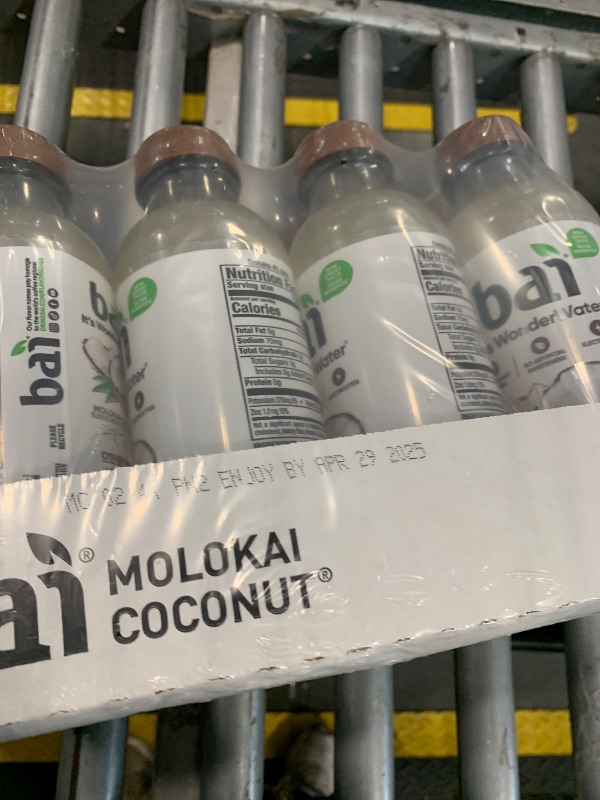 Photo 1 of ***EXPIRED***Bai Antioxidant Infused Water Beverage, Molokai Coconut, with Vitamin C and No Artificial Sweeteners, 18 Fluid Ounce Bottle, 12 Pack
