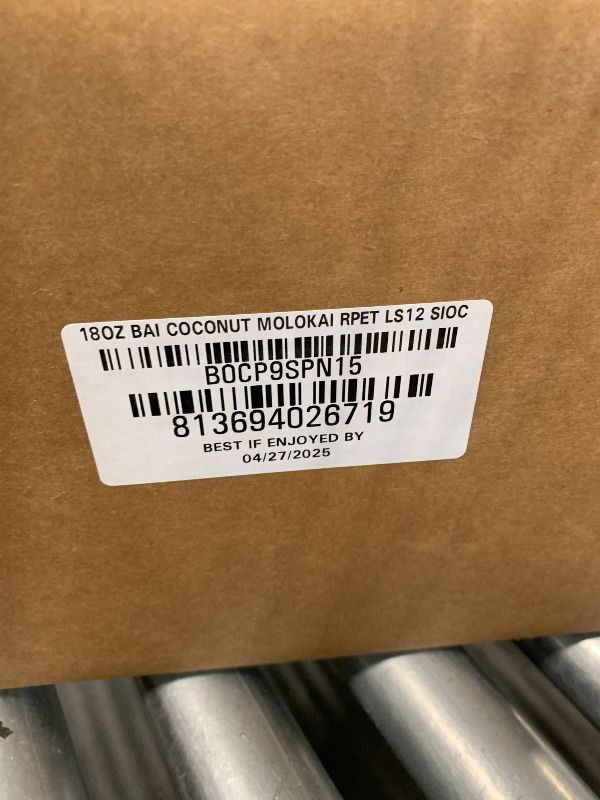 Photo 1 of ** EXPIRED/NO RETURNS** Bai Antioxidant Infused Water Beverage, Molokai Coconut, with Vitamin C and No Artificial Sweeteners, 18 Fluid Ounce Bottle, 12 Pack