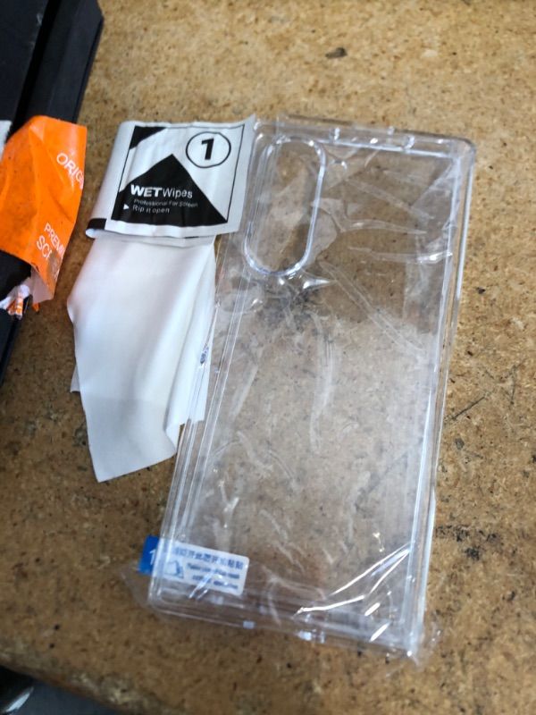 Photo 1 of AFENGBOX for Samsung Galaxy Z Fold 6 Clear Case with Built-in 9H Tempered Glass Screen Protector,Anti Yellowing Bumper Cover Shockproof Protective Case for Galaxy Z Fold 6 2024,Transparent