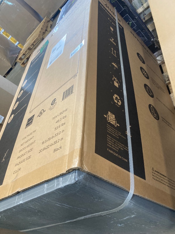 Photo 1 of **FACTORY SEALED**
Midea WHD-113FB1 Double Door Mini Fridge with Freezer for Bedroom Office or Dorm with Adjustable Remove Glass Shelves Compact Refrigerator, 3.1 cu ft, Black